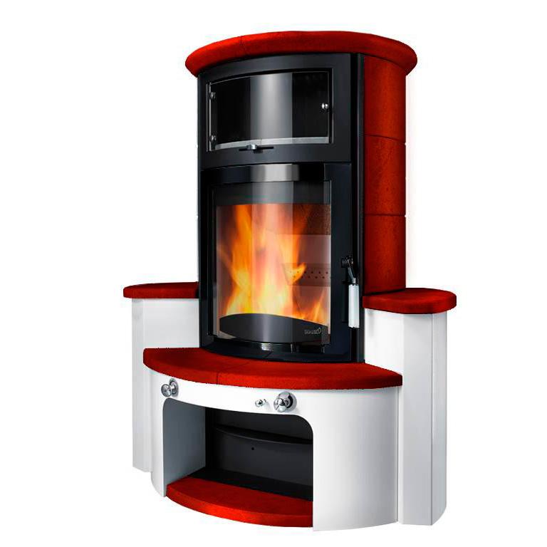 Печь  HARK 63 GT ECOplus, brilliant-rot (474), черная рамка (Hark) 