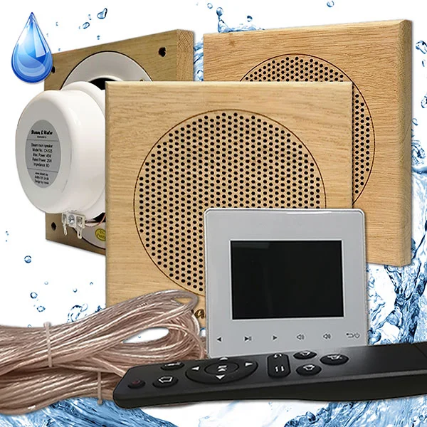 Комплект влагостойкой акустики SW 3 White Standart Sauna (квадратная) 
