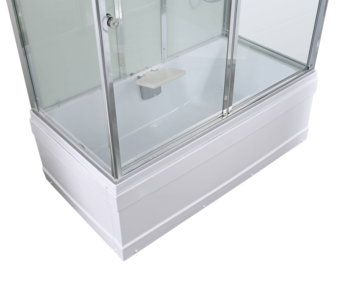 Душевой бокс AvaCan V5016 78257, 160 x 85 см, с крышей, поддон высокий, стекло прозрачное, профиль хром 
