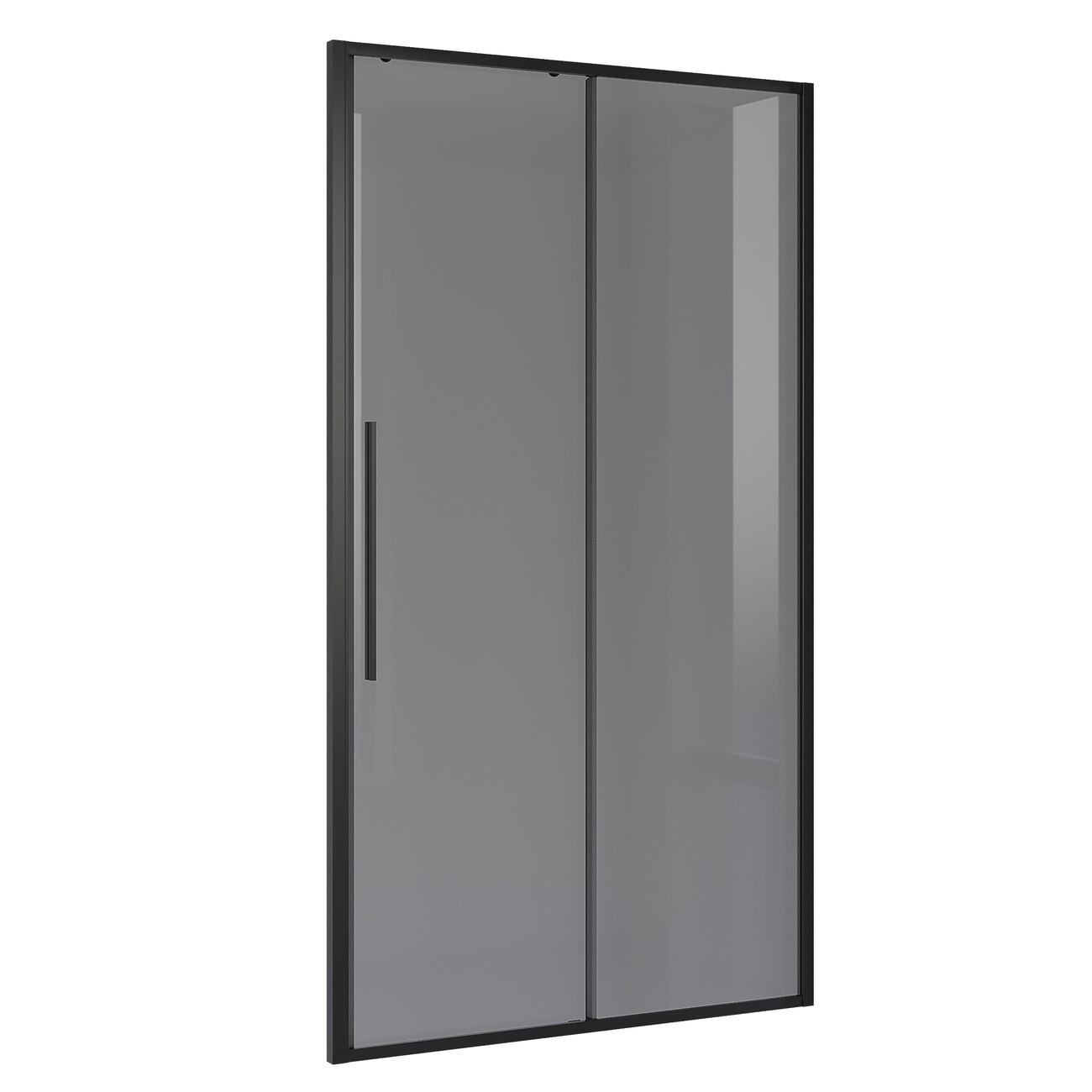 Дверь в нишу Niagara Nova NG-85-14TB (140х195) черный матовый,стекло тонированное,дверь раздвижная,1 место 