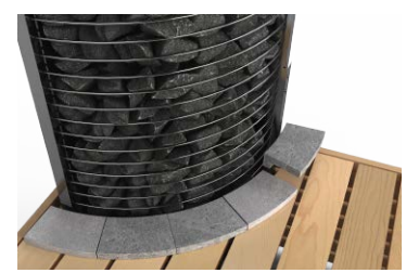SAWO Талькохлоритное ограждение для угловой печи TOWER TH2 / TH3, TH-GUARD-S2-CNR 