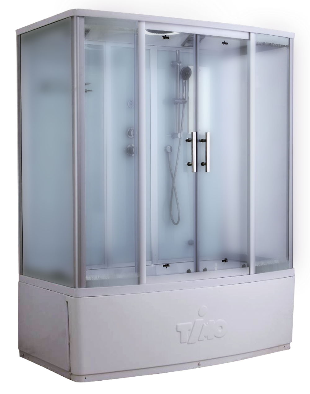 Душевой бокс Timo Standart T-6670SF, 170 x 88 см, c крышей, высокий поддон, стекла матовые, профиль хром 