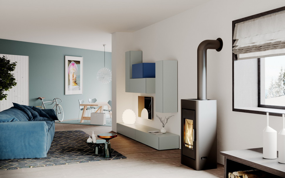 Печь DEFRO HOME SOLUM, 9кВт, коричневая сталь 