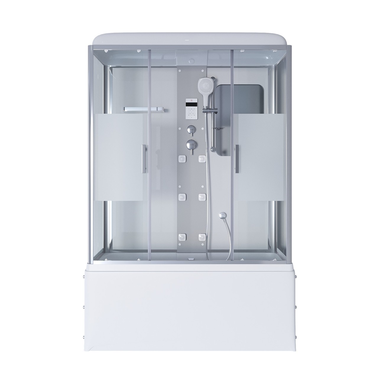 Душевая кабина Niagara Ultra NG-3150-01 150 x 70 см, высокий поддон, профиль хром, стекло прозрачное с матовой полосой, 31500164 