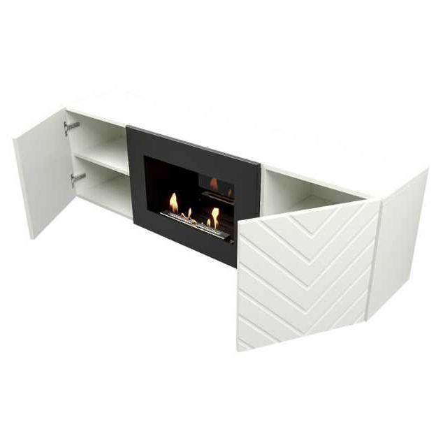 Тумба с биокамином Firelight BFP/P-1400V белый 