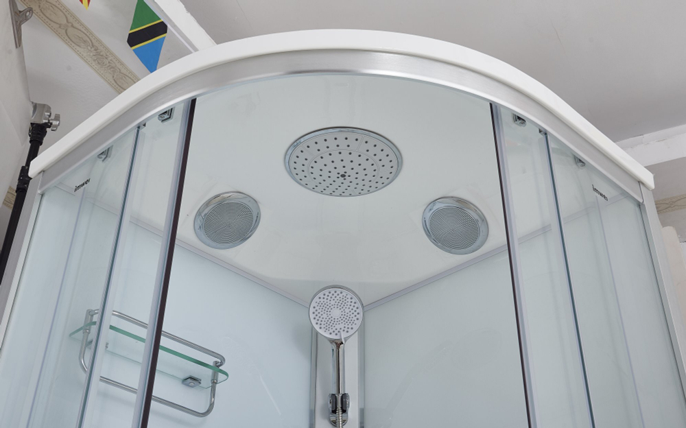 Душевая кабина Imwei XDL-09H, 90 x 90 см, средний поддон, с крышей, стекла прозрачные, профиль серебристый 