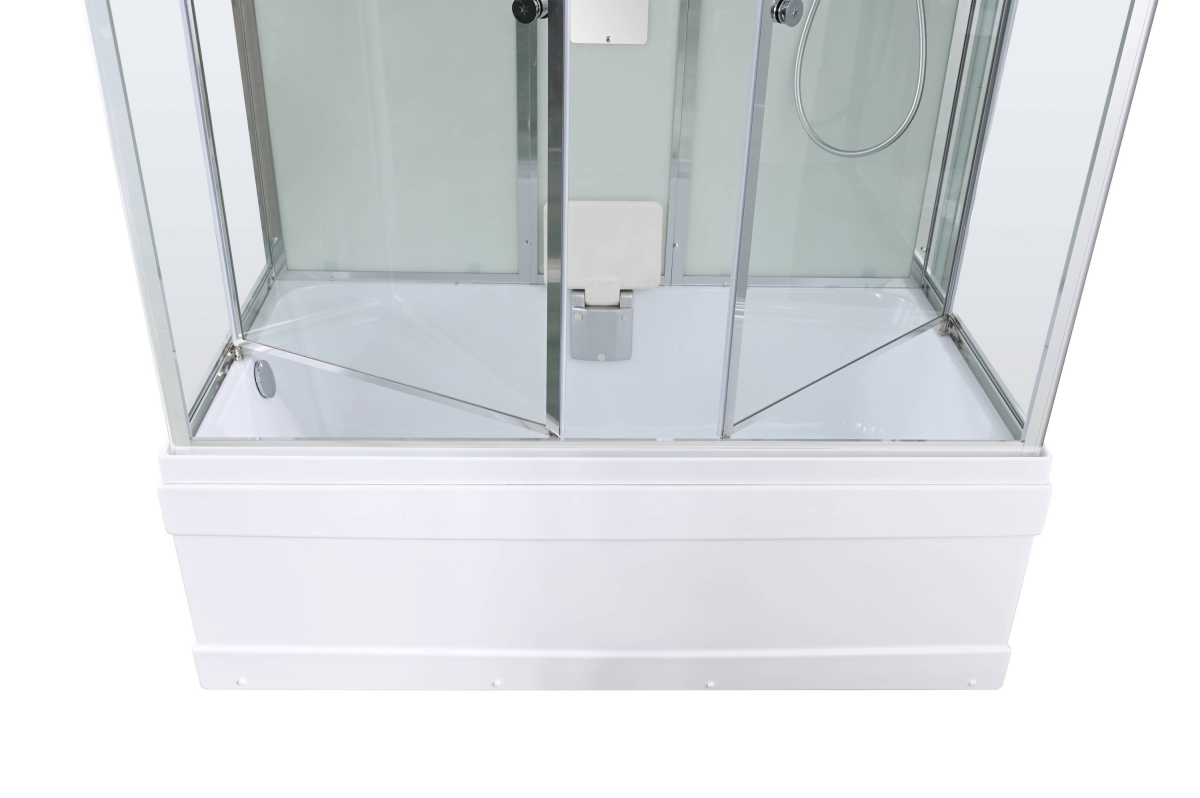 Душевой бокс AvaCan V5016 78257, 160 x 85 см, с крышей, поддон высокий, стекло прозрачное, профиль хром 