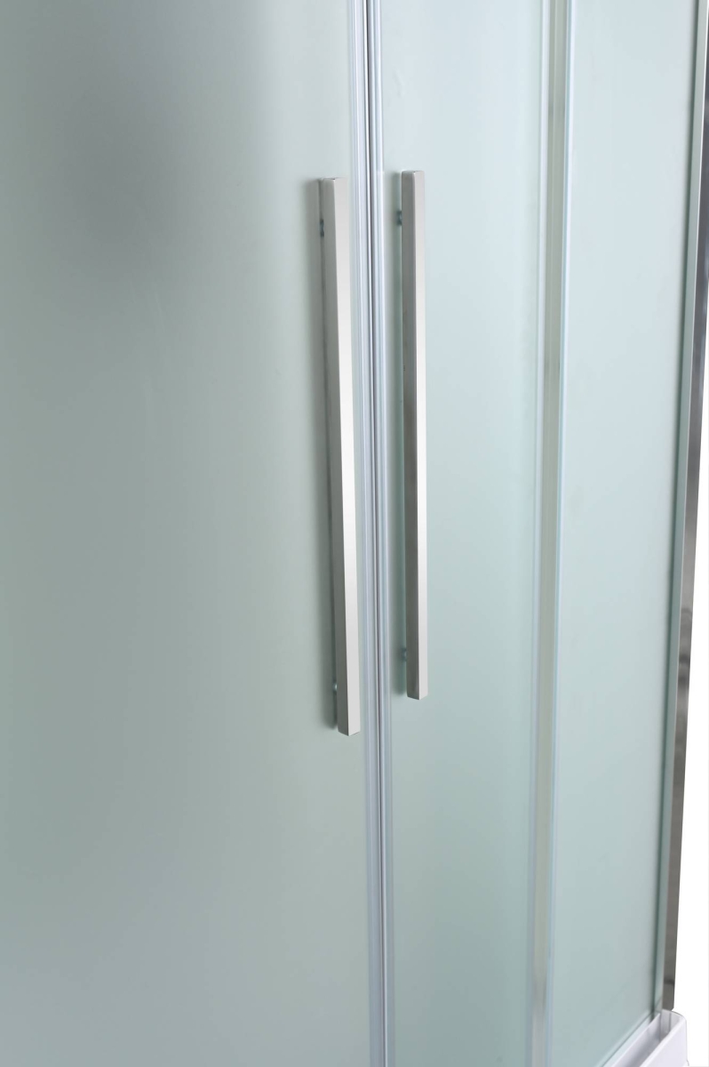 Душевая кабина AvaCan EM5812LN/EM5812RN 78197/78191, 120 x 80 см, без крыши, поддон высокий, левая/правая, стекло матовое, профиль хром 
