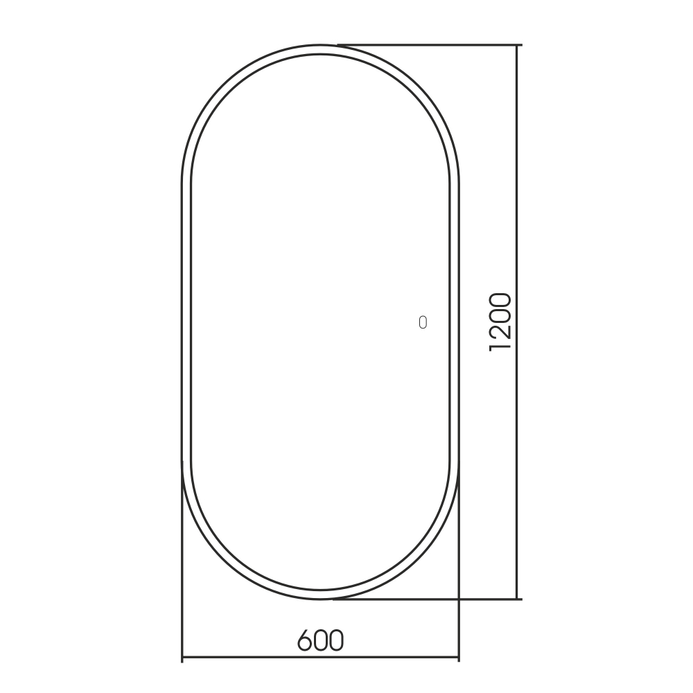 Зеркало Abber Kontur AG6303SL-1.2, 120 см, с подсветкой, сенсорный выключатель, цвет белый 