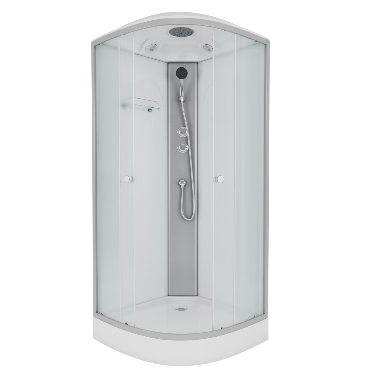 Душевая кабина Niagara Eco E80/13/MT, 80 х 80 см, с крышей, стекло матовое, профиль хром 