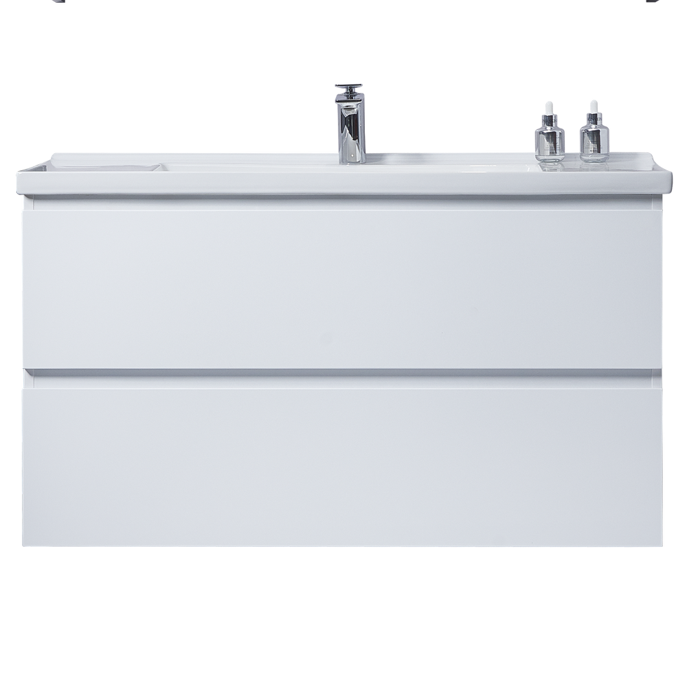 Тумба с раковиной Orans BC-4023-1000 White 100 см подвесная, белая 