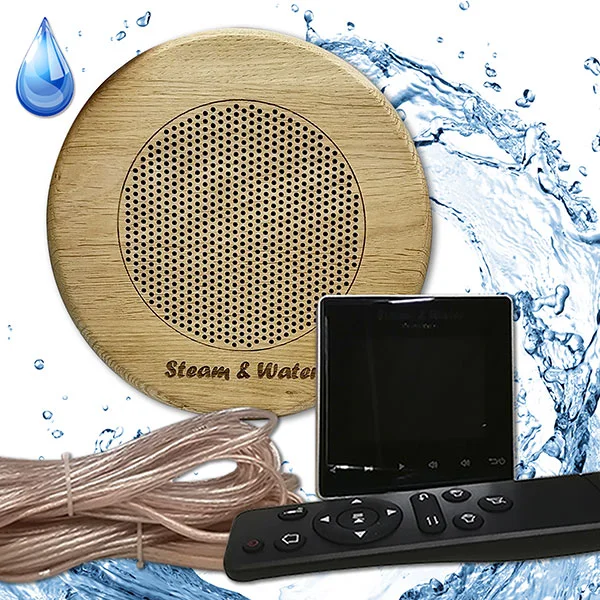 Комплект влагостойкой акустики SW 1 Black Standart Sauna (круглый) 