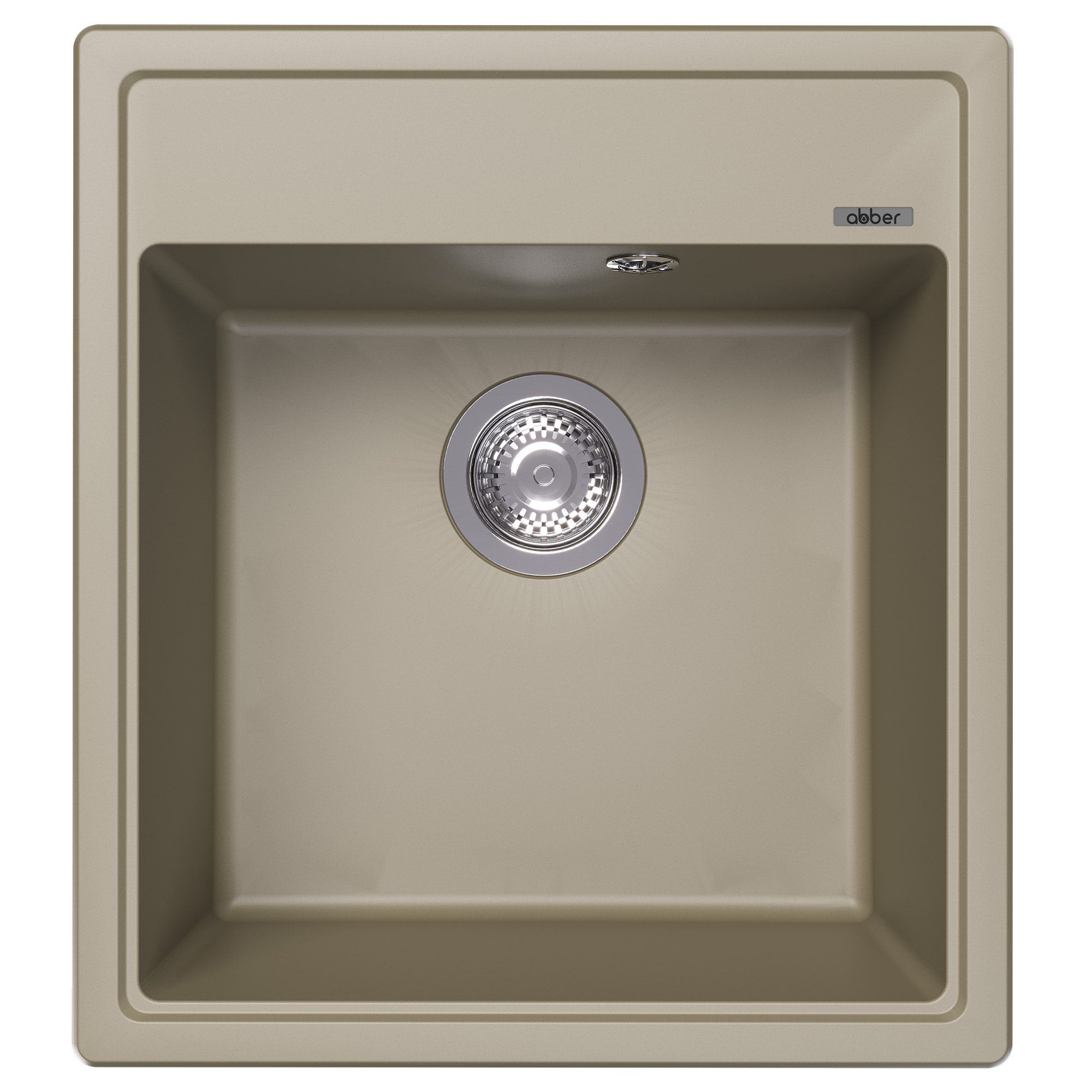 Кухонная мойка Abber Quarz AQ2901S, 46 см, кварцевый композит, песочный 