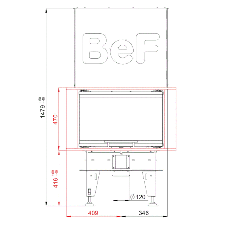 Каминная топка BeF Therm V 6 C 
