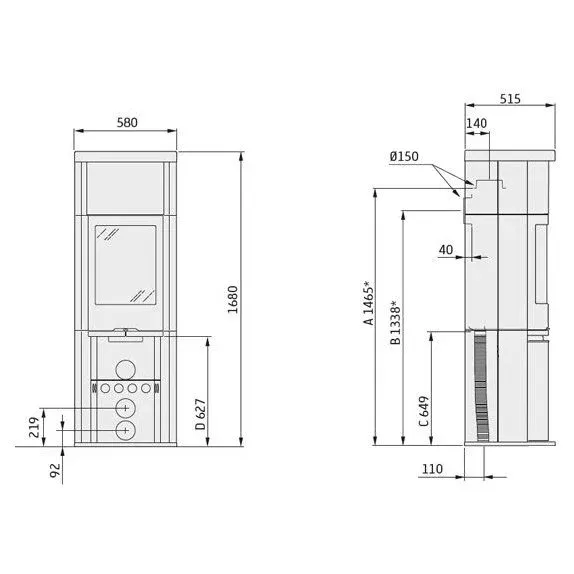 Печь камин Contura 690T Style 