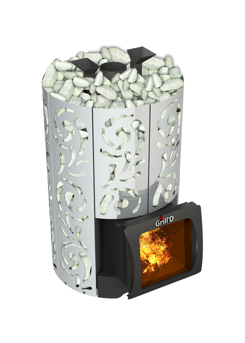 Дровяная печь для бани Grill’D Violet World Steel Short Window Max 