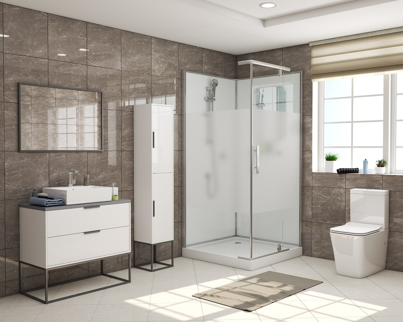 Душевая кабина Grossman Classic GR171QR (90х90х205) дверь распашная,4 места 