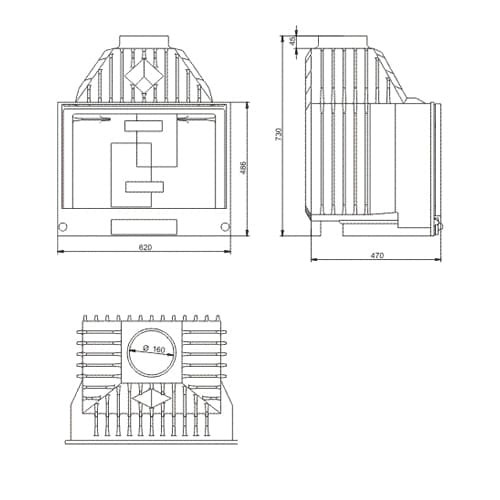 Каминная топка TARNAVA 16KW Flat 