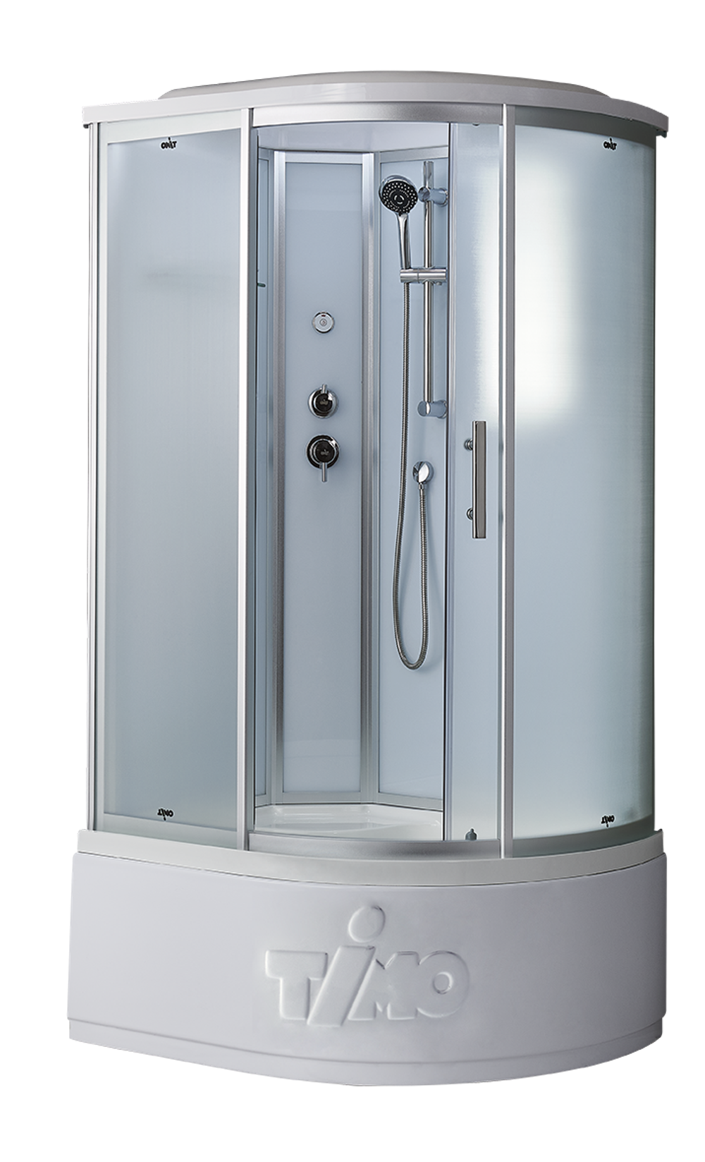 Душевой бокс Timo Standart T-6610SL/T-6610SR, 110 x 85 см, c крышей, высокий поддон, стекла матовые, профиль хром, левый/правый 