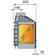 Каминная топка LCI 007 GFL, стекло слева (Liseo Castiron) 