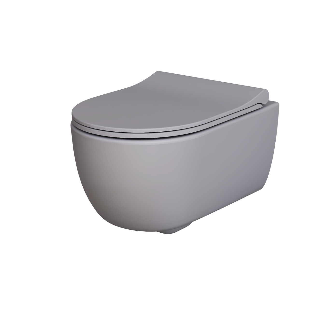 Унитаз Abner 103T20301R (545*360*330) МАТОВЫЙ СЕРЫЙ подвесной БЕЗОБОДКОВЫЙ, 1 место 