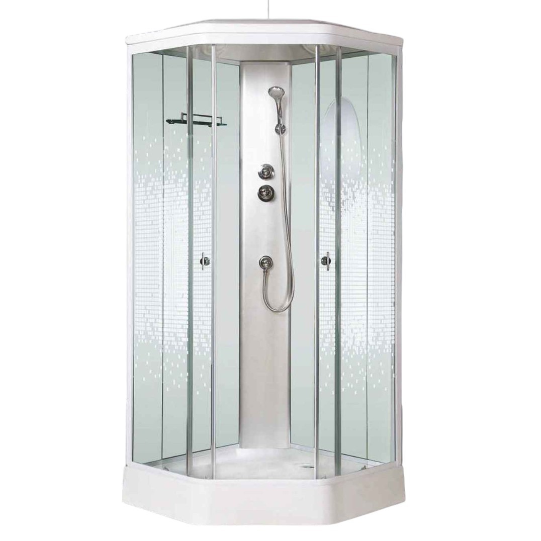 Душевая кабина Niagara Ultra NG-2306-01 (90х90х220) низкий поддон(16см),стекло мозаика,4 места 