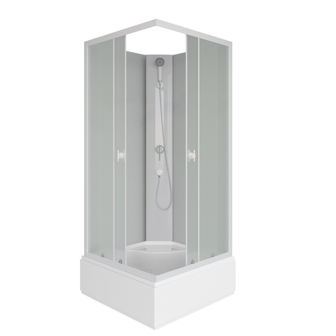 Душевая кабина Niagara Promo P100/26Q/MT/BK, 100 x 100 см, стекло матовое, профиль белый 