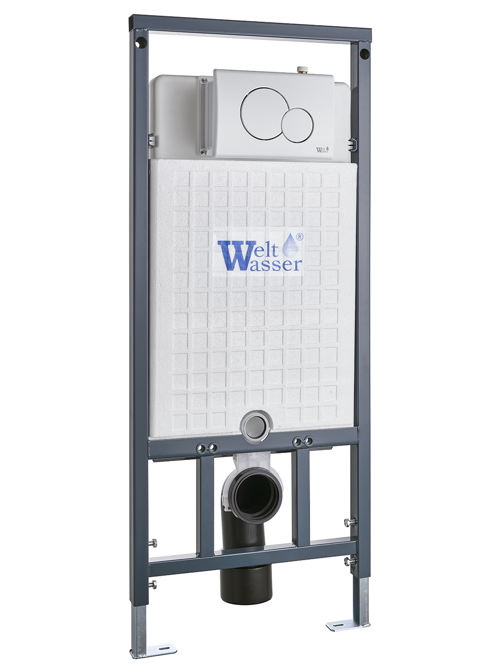 WeltWasser WW MARBERG 507 RD CR Инсталляция для унитаза. Круглая хром кнопка. 