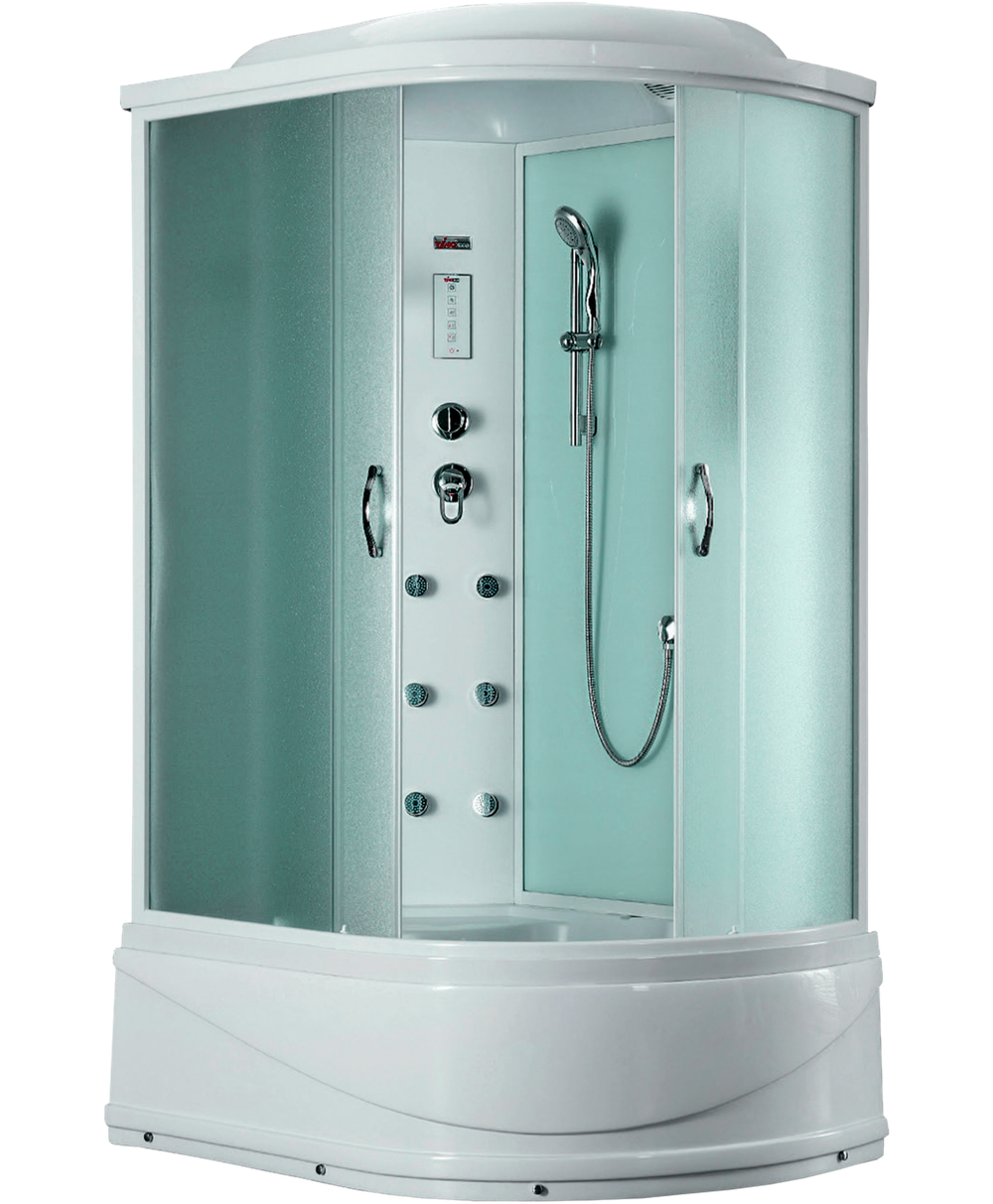 Душевая кабина Timo Eco TE-0720L/TE-0720R, 120 х 80 см, левая/правая, стекло матовое, профиль белый 