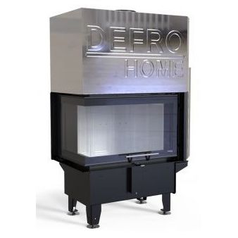 Каминная топка DEFRO HOME RIVA SM BL G SHORT 16кВт 756/478/500мм с водяным контуром гильотина 