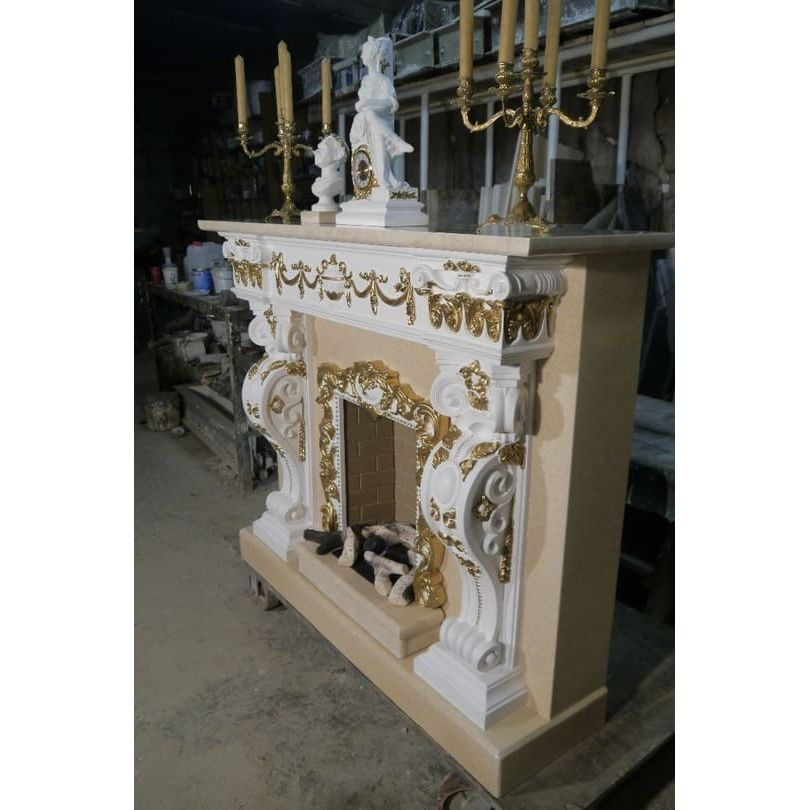 Портал Kaminopt Ампир из Мрамора Крема Нова 