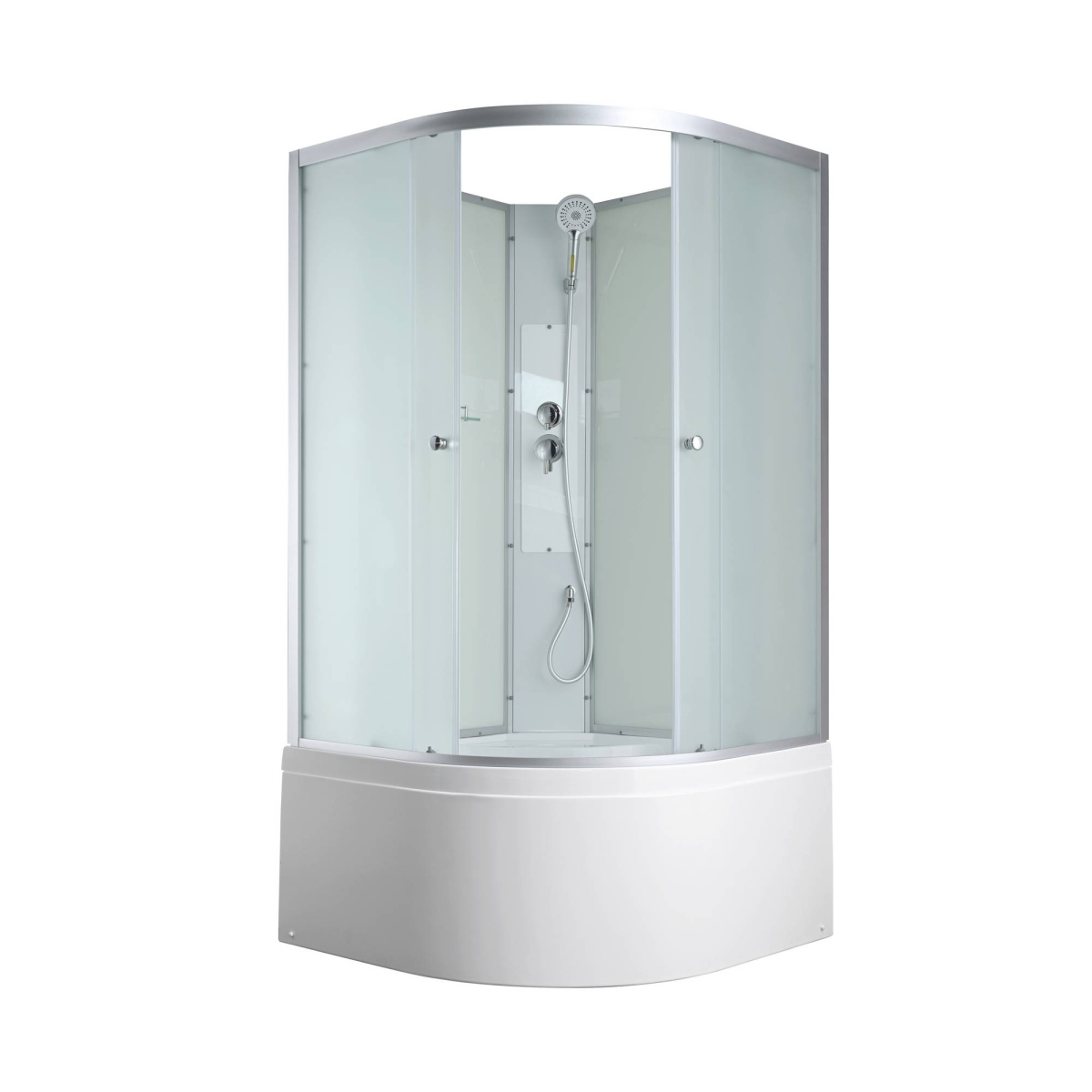 Душевая кабина AvaCan C5010N 78329, 100 x 100 см, без крыши, поддон высокий, стекло матовое, профиль хром 