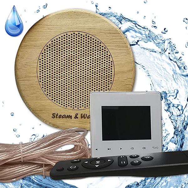 Комплект влагостойкой акустики SW 1 White Standart Sauna (круглый) 