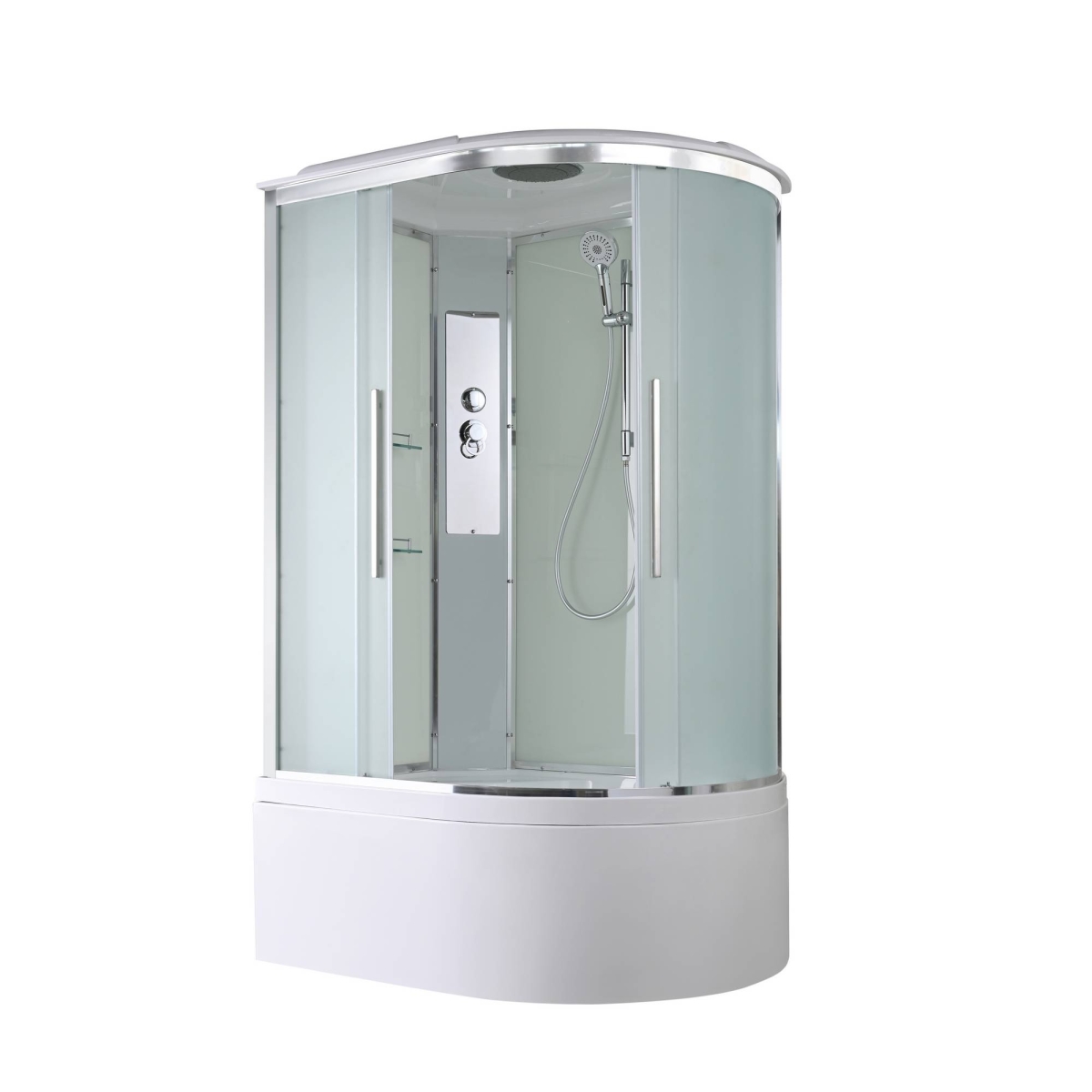 Душевая кабина AvaCan EM5812L/EM5812R 78196/78190, 120 x 80 см, с крышей, поддон высокий, левая/правая, стекло матовое, профиль хром 