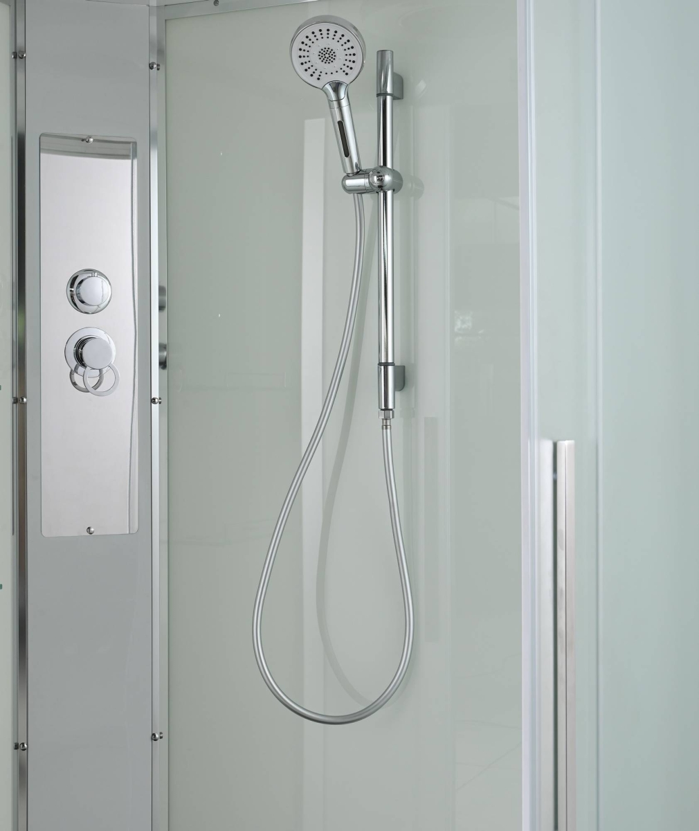 Душевая кабина AvaCan EM5812LN/EM5812RN 78197/78191, 120 x 80 см, без крыши, поддон высокий, левая/правая, стекло матовое, профиль хром 