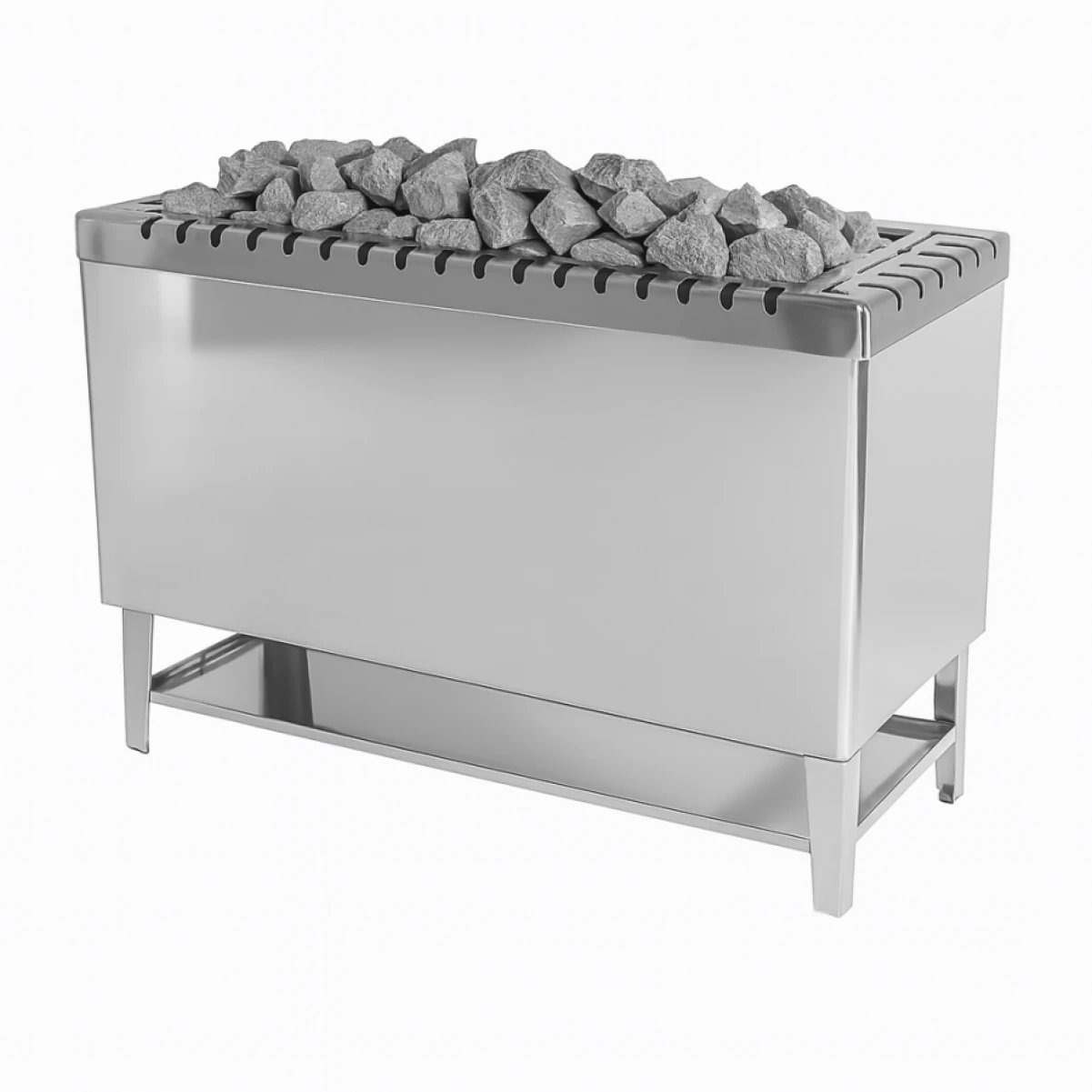 Печь с парогенератором для сауны Lang  SAUNA-therm Тип 104, 36 кВт (55-70 м³, 50 кг камней) цвет - нержавеющая сталь 