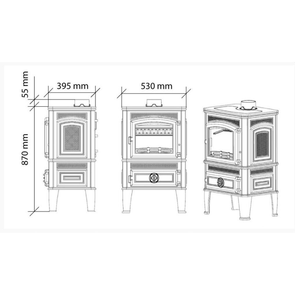 Печь Fireway DACHA II patina 