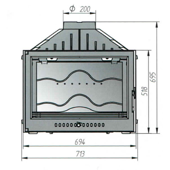 Каминная топка 710 CURVO (Ferlux) 