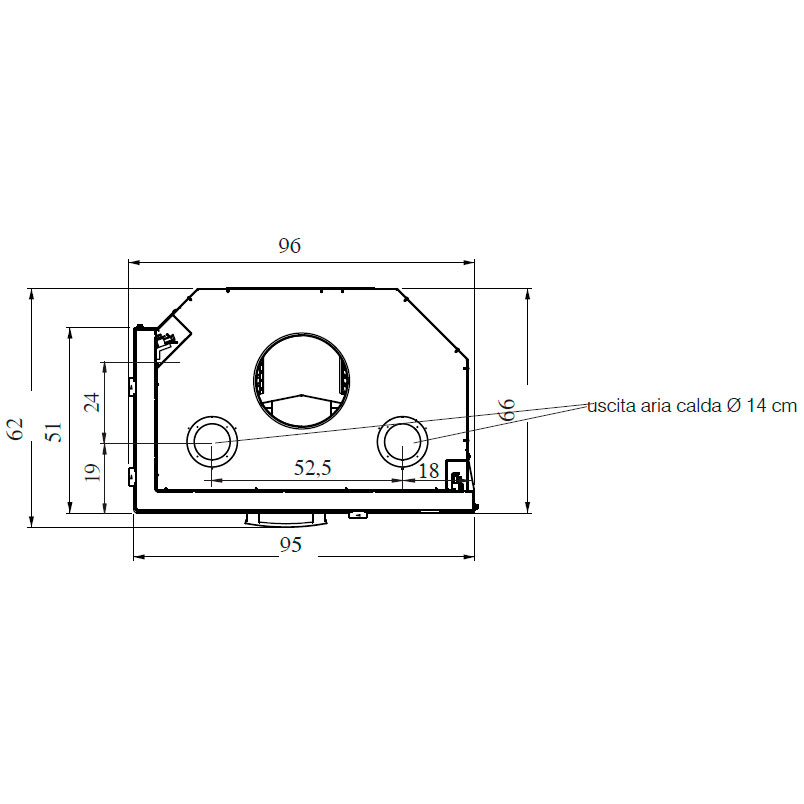 Каминная топка EdilKamin IC TEKNO 2 DX N 