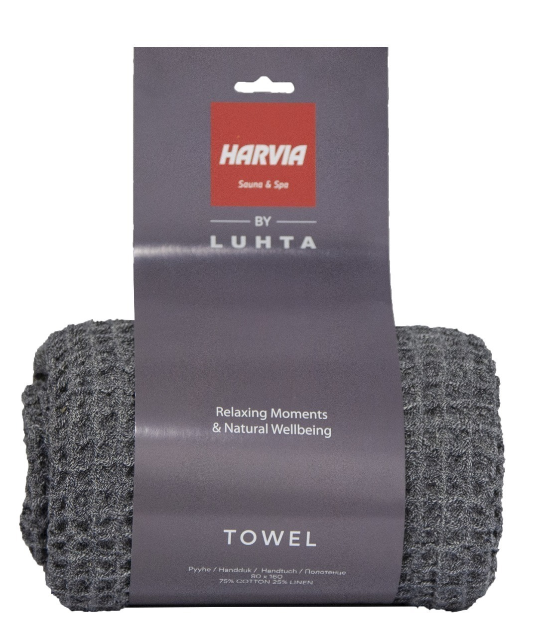 HARVIA Полотенце для сауны 80*160, 75% хлопок, 25% лен, SAC80303 