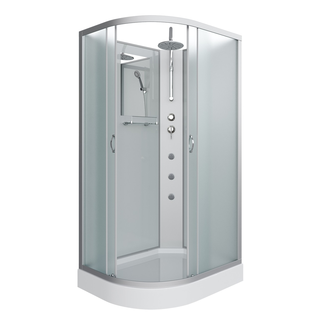 Душевая кабина Niagara Classic NG-3312-14RBKTG (120х80х210) низкий поддон(13см),стекло матовое,3 места 