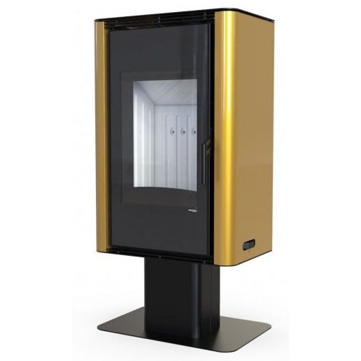 Печь камин DEFRO HOME SOLUM TOP 9кВт золотая сталь 