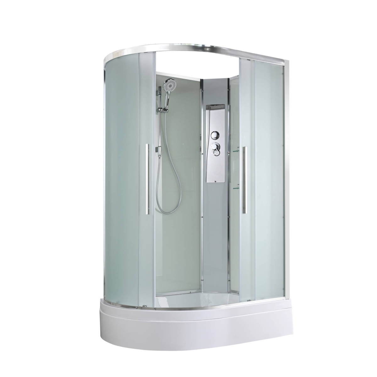 Душевая кабина AvaCan EM3912LN/EM3912RN 78149/78143, 120 x 90 см, без крыши, поддон средний, левая/правая, стекло матовое, профиль хром 