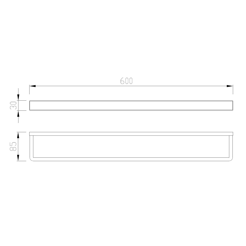Полотенцедержатель Abber Westen AA1755B, 60 см, цвет черный матовый 
