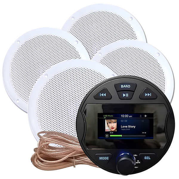Комплект влагостойкой акустики Steam Water Aqua Music DB003 VISATON белый 4 