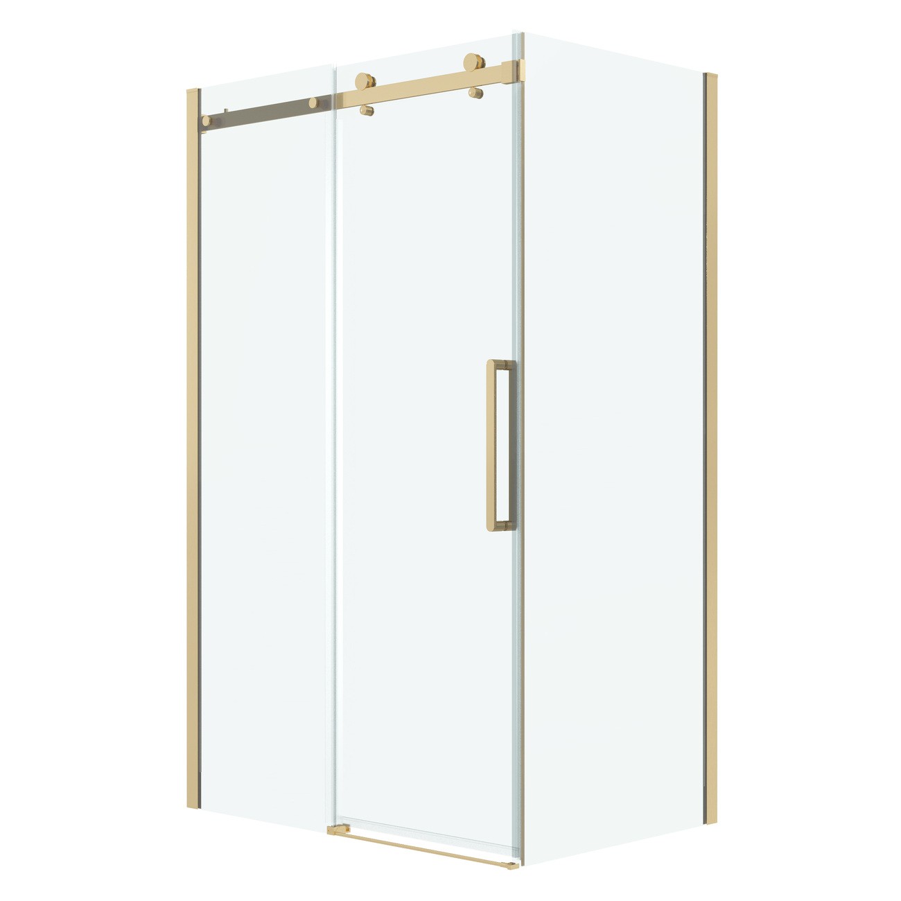 Душевое ограждение Grossman Classic 100.K33.04.160.32.00-200.K33.04.90.32.00 (160х90х195) раздвижная,золото сатин,стекло прозрачное,2 места 