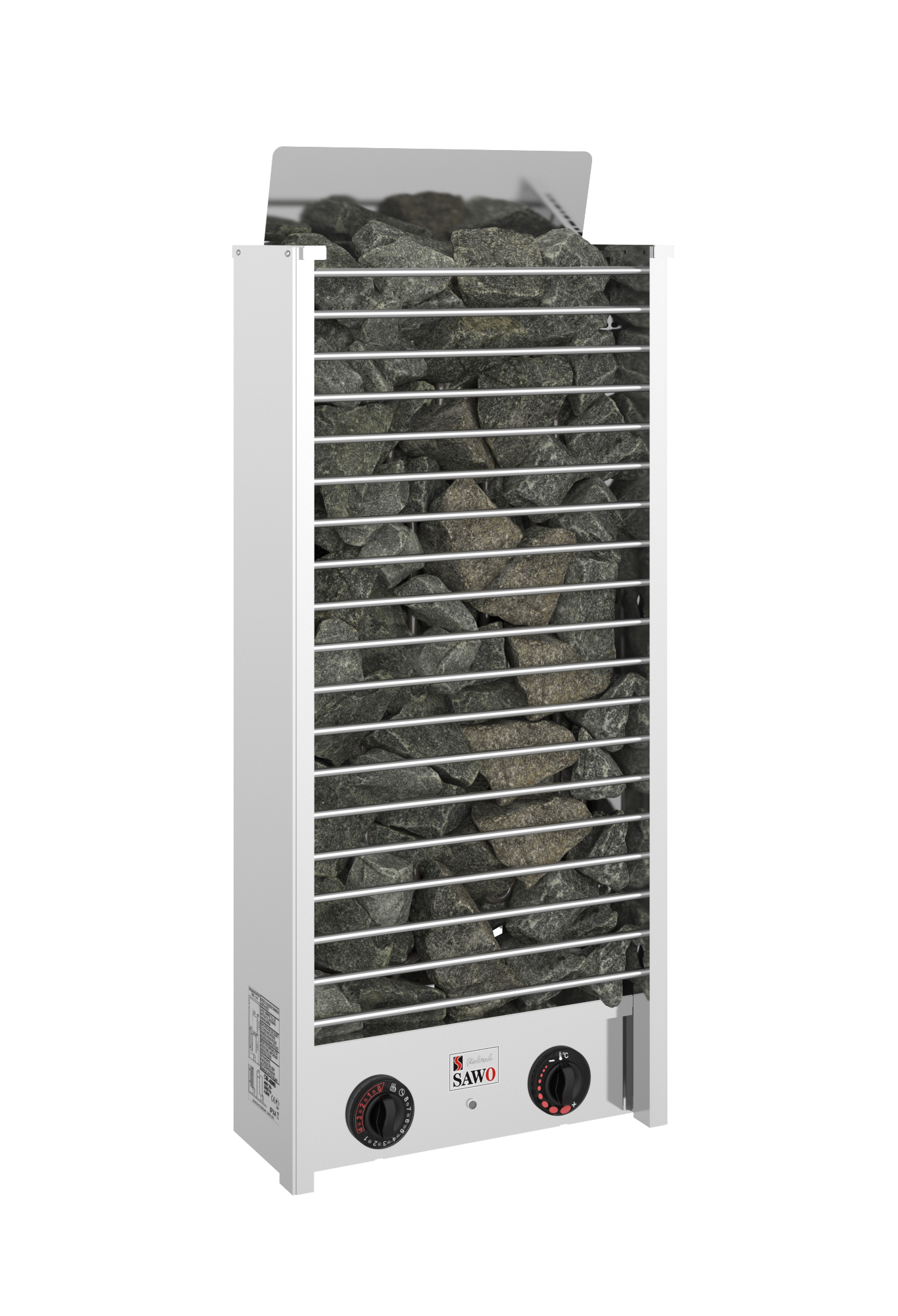 SAWO Электрическая печь MINI CIRRUS ROCK 2, со встроенным блоком управления, 6 кВт, CRR2-60NB-P 