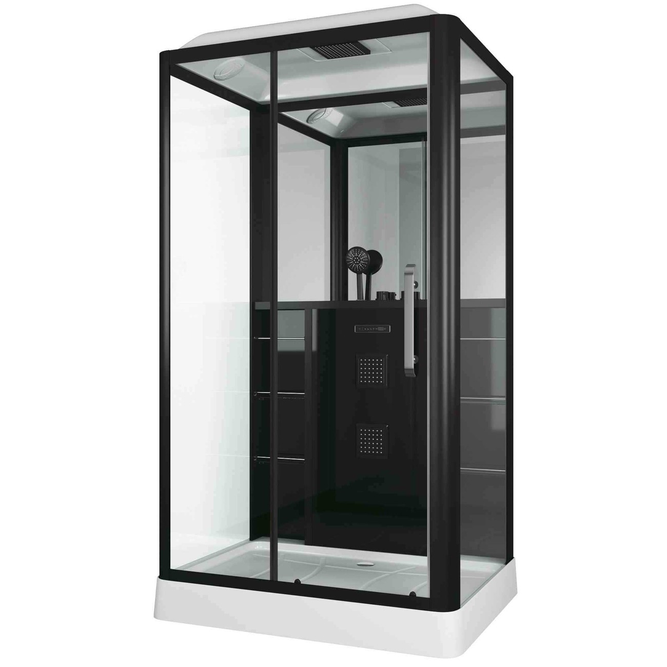Душевая кабина Grossman 120 x 90 см, прямоугольная, профиль черный, левая/правая, GR227L/R 