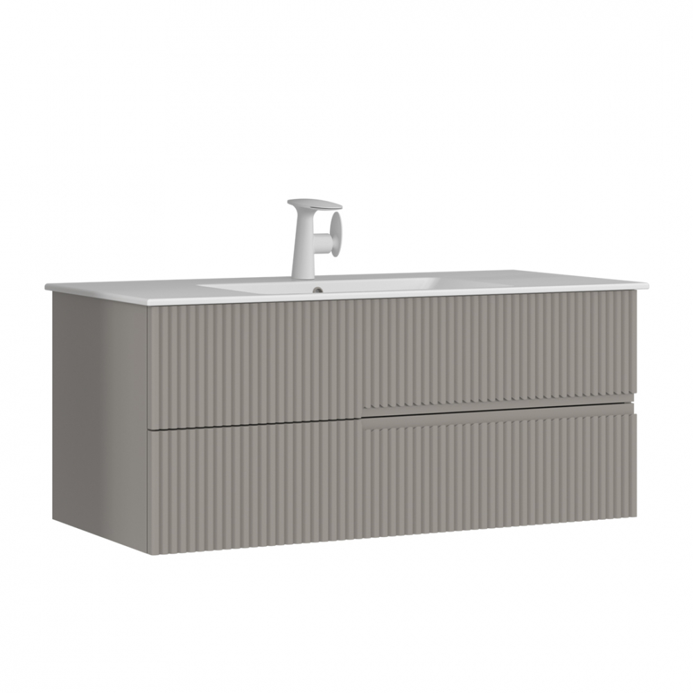 Тумба с раковиной Orka Moonlight 5001508, 120 см, подвесная, цвет бежевый матовый 