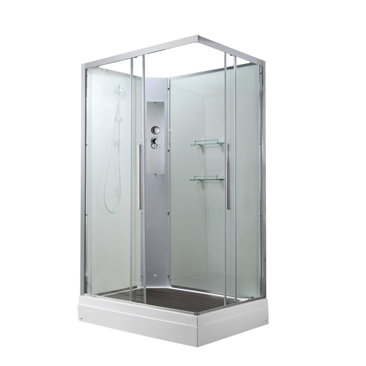 Душевая кабина Avacan K2012N 78218, 120 х 90 см, без крыши, поддон низкий, стекло прозрачное, профиль хром 